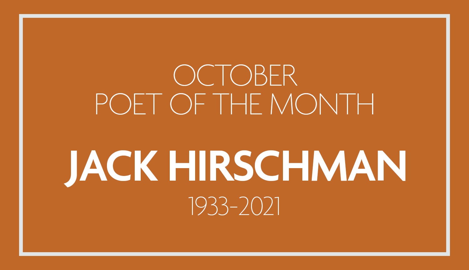 Poet of the Month