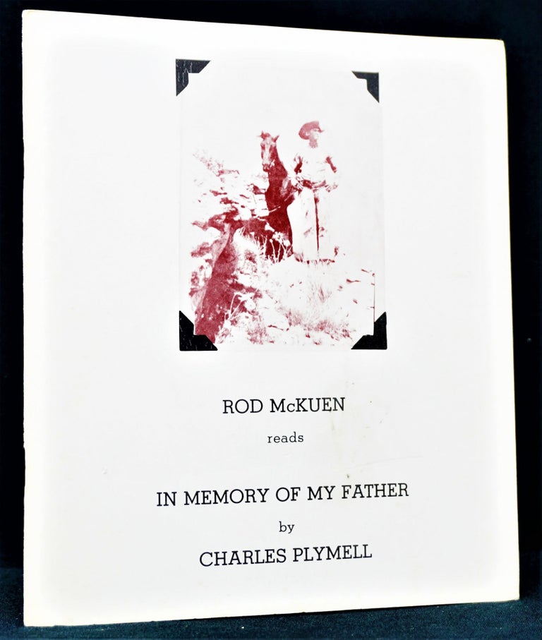 Item #1313] Rod McKuen Reads In Memory of My Father By Charles Plymell. Charles Plymell, Rod, McKuen