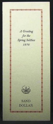 A Greeting for the Spring Solstice 1976
