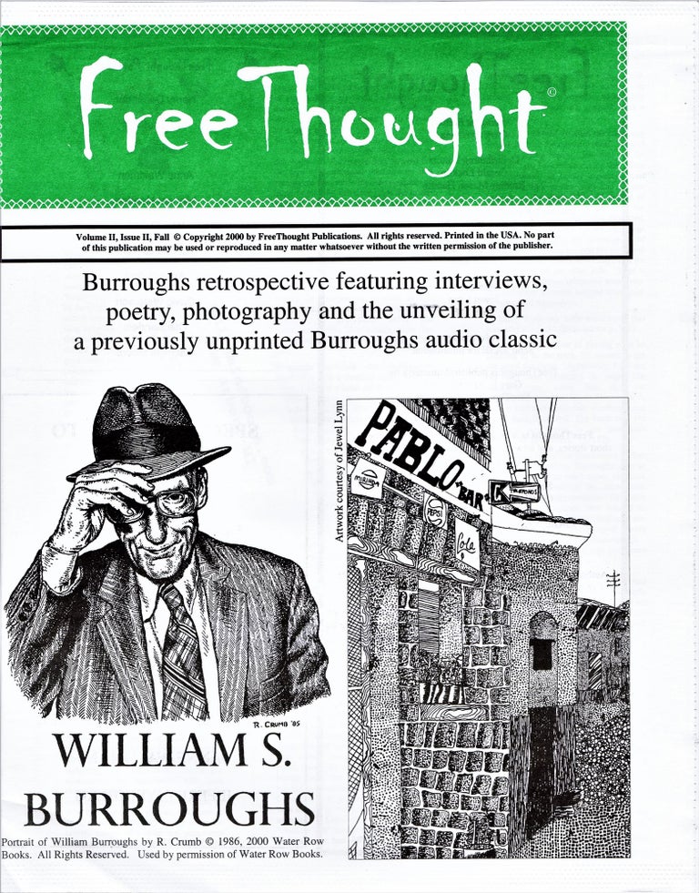 Item #1447] FreeThought, Vol. II, Issue II. William S. Burroughs, Gary Aposhian