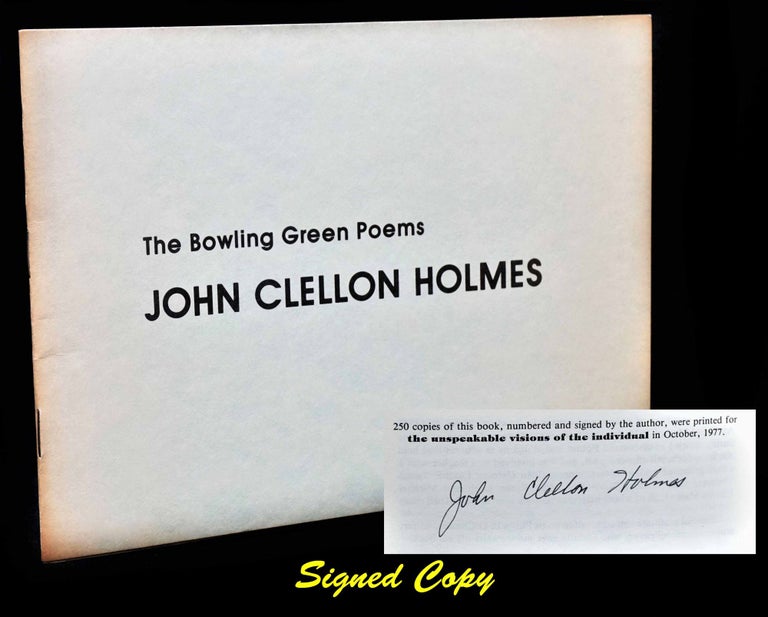 [Item #1465] The Bowling Green Poems. John Clellon Holmes.