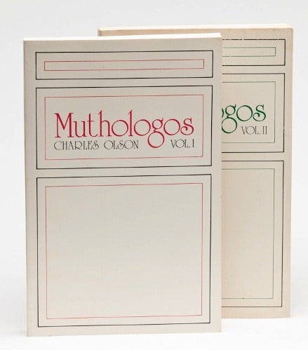 Item #1672] Muthologos Volumes I & II. Charles Olson
