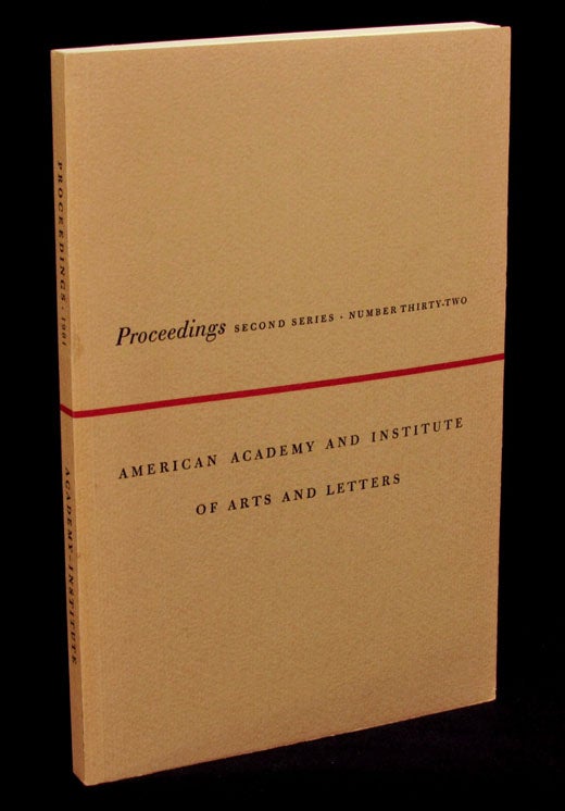 Item #1686] Proceedings: Second Series, Number Thirty-Two. Paul Bowles, Allen Ginsberg, American...