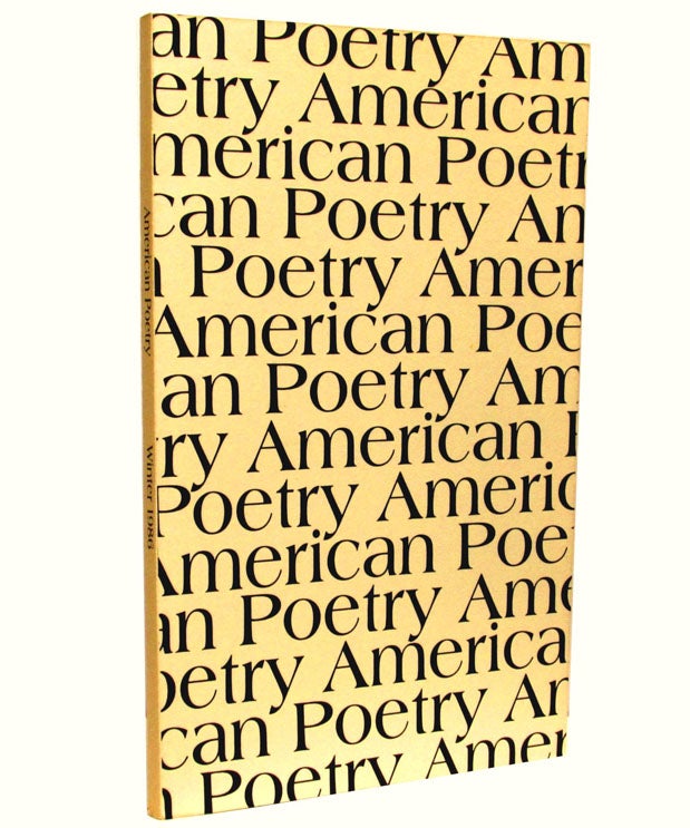 Item #1911] American Poetry, Vol. 3, No. 2, Winter 1986. Elizabeth Bishop, Robert Duncan, David...