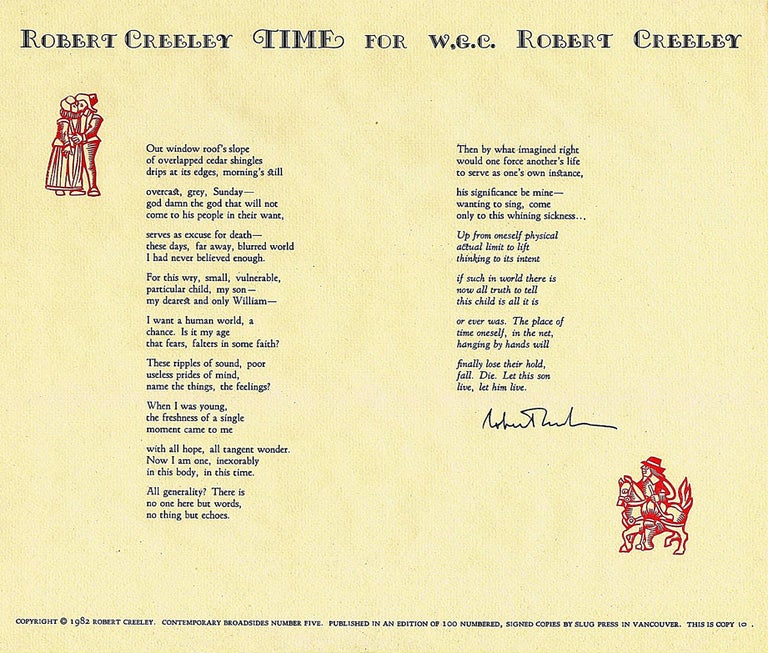 [Item #2007] Time: For W.G.C. Robert Creeley.