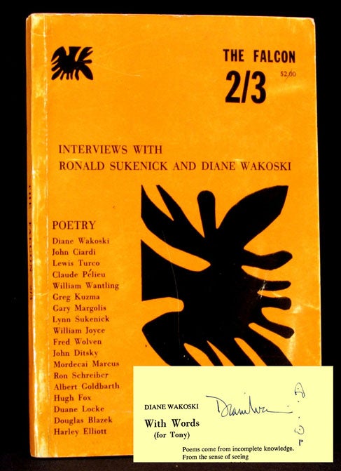 [Item #2121] The Falcon, No. 2/3, Spring 1971. John Ciardi, Claude Pelieu, Ronald Sukenick, Diane Wakoski, William Wantling.