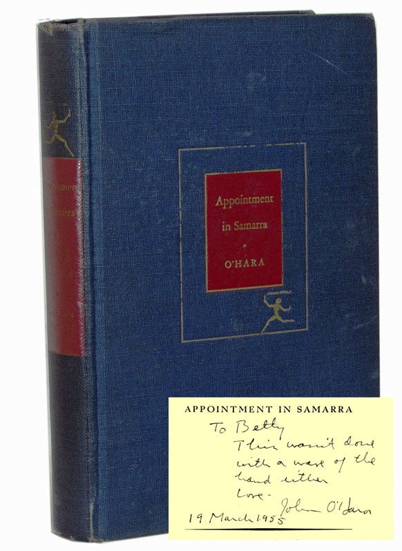 Item #2194] Appointment in Samarra. John O'Hara, Lauren Bacall
