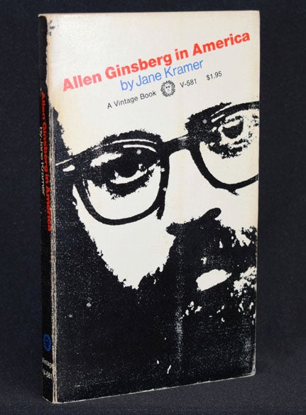 Item #2244] Allen Ginsberg in America, First Softcover Edition; with: Promotional Board for New...