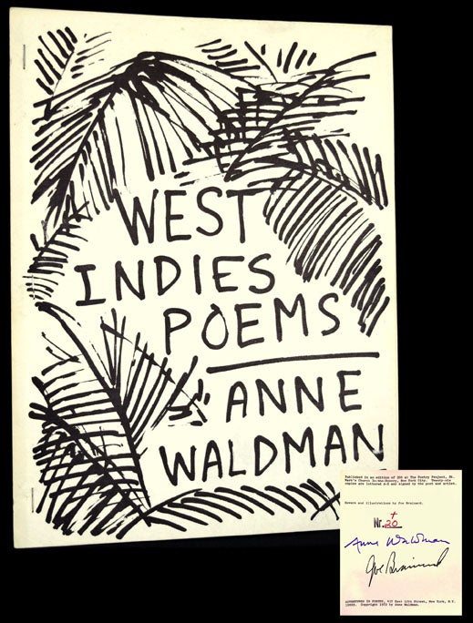Item #2306] West Indies Poems. Anne Waldman