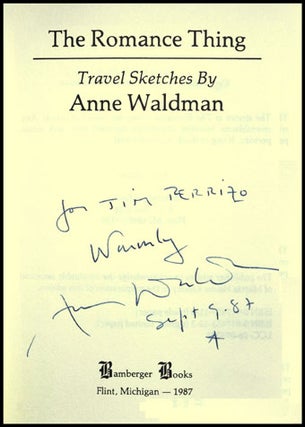 The Romance Thing: Travel Sketches by Anne Waldman
