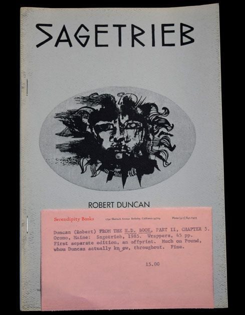 Item #2402] Sagetrieb, Volume 4 Number 2 & 3, Fall & Winter 1985: Robert Duncan Special Issue....