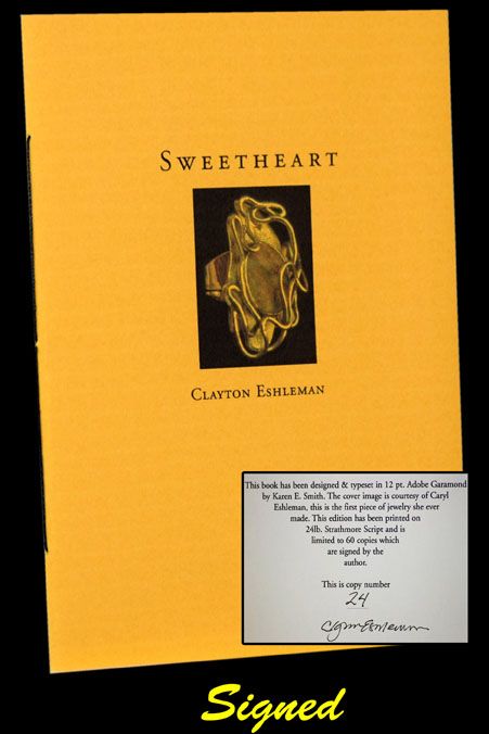[Item #2606] Sweetheart. Clayton Eshleman.