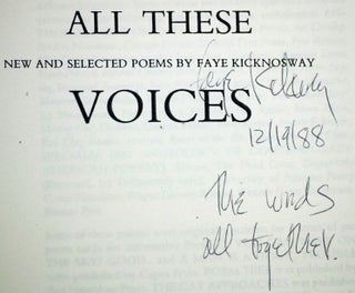 All These Voices: New and Selected Poems