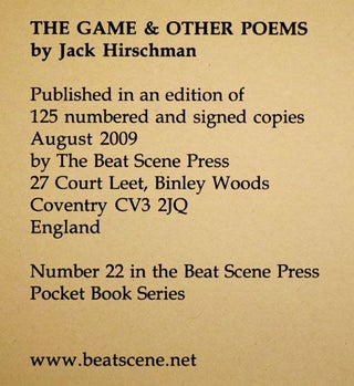 The Game & Other Poems