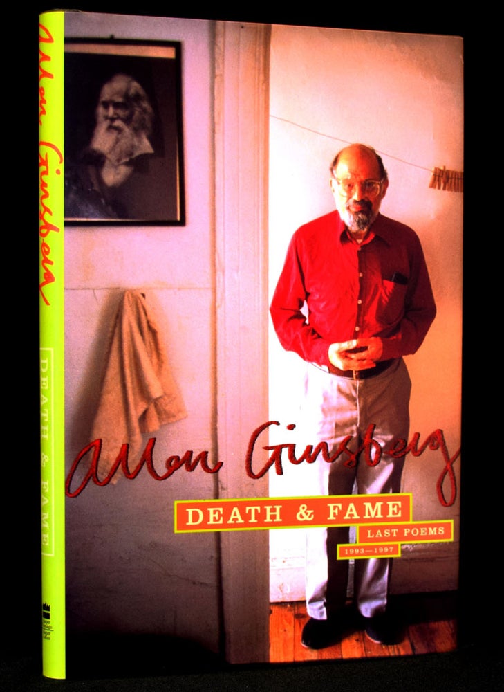 [Item #2863] Death & Fame: Last Poems 1993-1997 with: Poem on Postcard; with: Bookmark Ephemera. Allen Ginsberg.