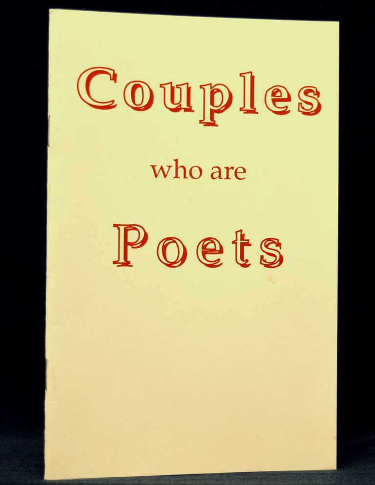 Item #2899] Couples who are Poets. Frances C. Fernandez, Jack Grapes, Robert Peters, Paul...