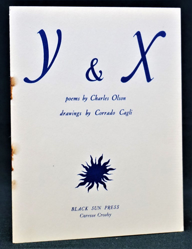 Item #3094] Y & X. Charles Olson
