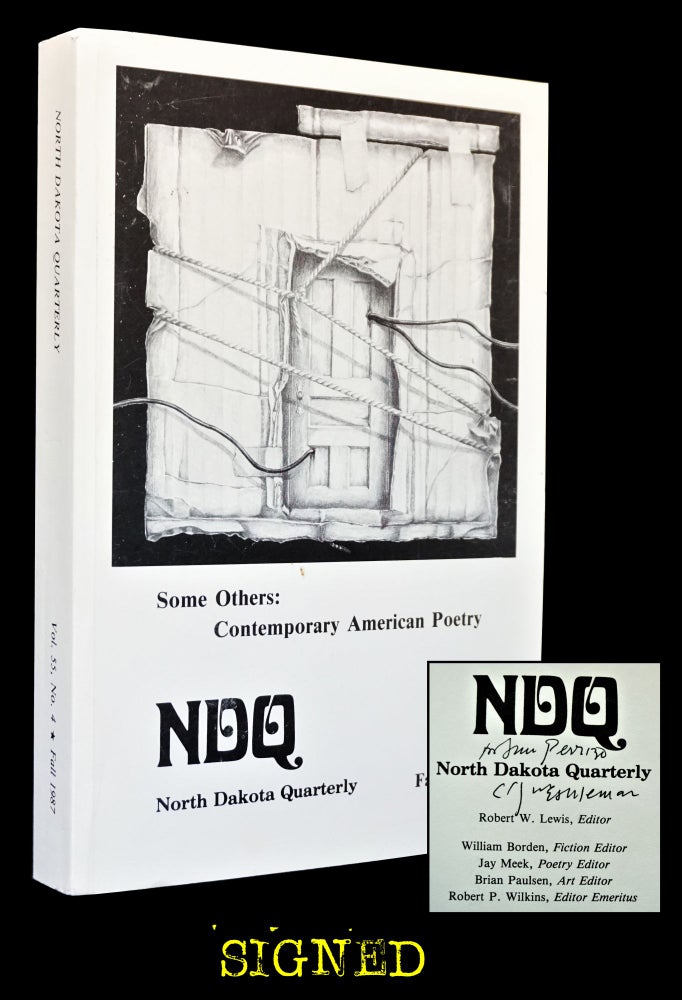 [Item #3346] North Dakota Quarterly, Vol. 55, No. 4, Fall 1987. Robert W. Lewis, Paul Christensen, Robert Creeley, Robert Duncan, Clayton Eshleman, Sherman Paul, Marjorie Perloff, Gary Snyder.