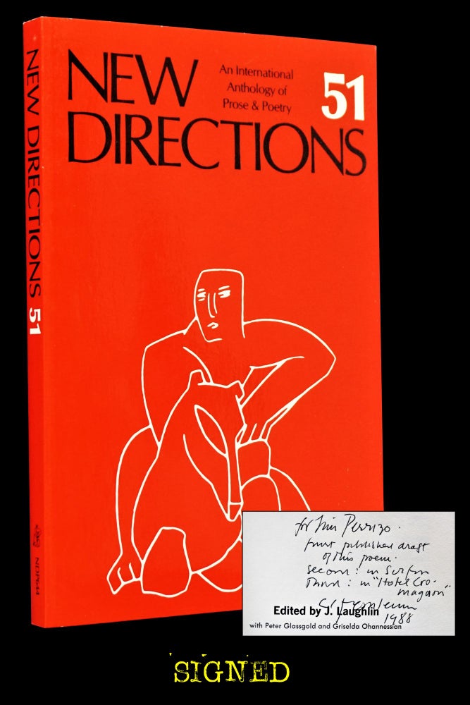 [Item #3391] New Directions: An International Anthology of Prose & Poetry No. 51. James Laughlin, Andre Codrescu, Clayton Eshleman, Robert Gluck, Ezra Pound, Delmore Schwartz.