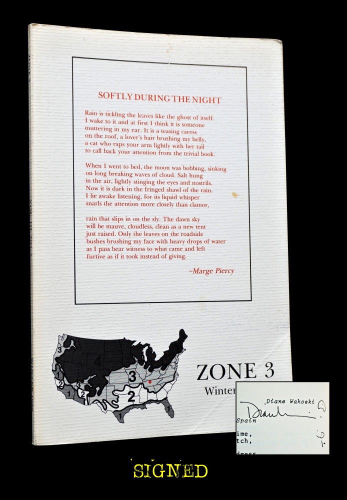 [Item #3420] Zone 3 Vol. III No. 1 (Winter 1988). Malcolm Glass, David Till, Theresa May, Marge Piercy, Diane Wakoski.