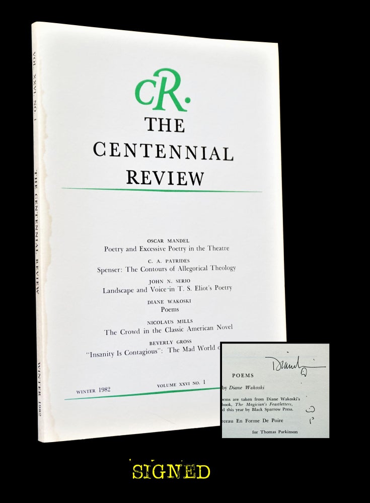 Item #3434] The Centennial, Review Vol. XXVI No. 1. David Mead, Beverly Gross, Oscar Mandel,...