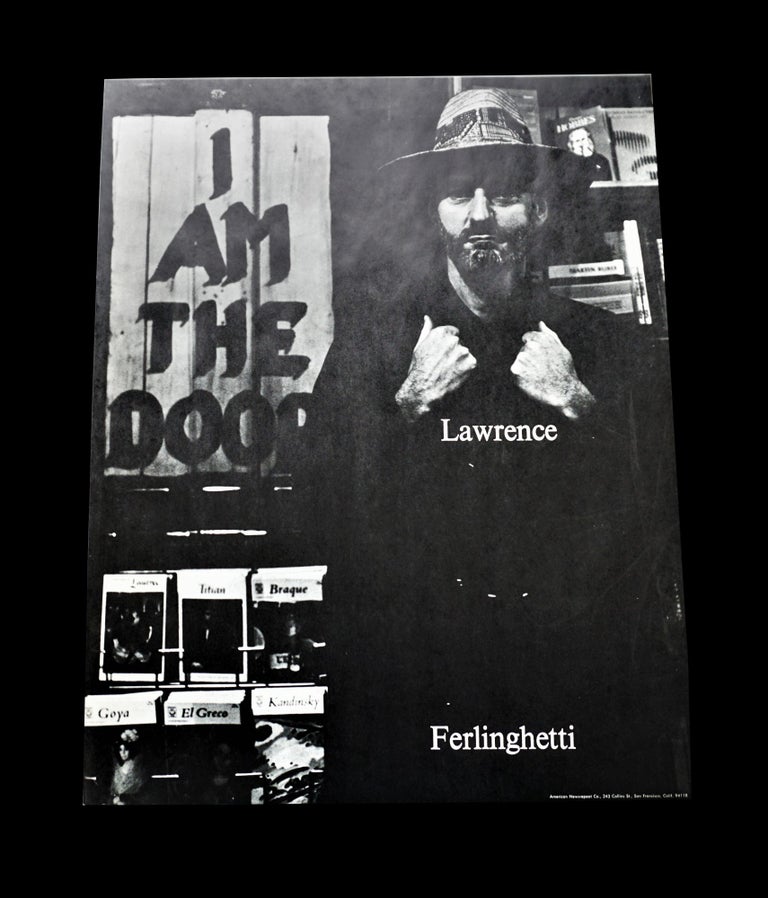 [Item #3517] Poster: "I Am the Door" Lawrence Ferlinghetti.