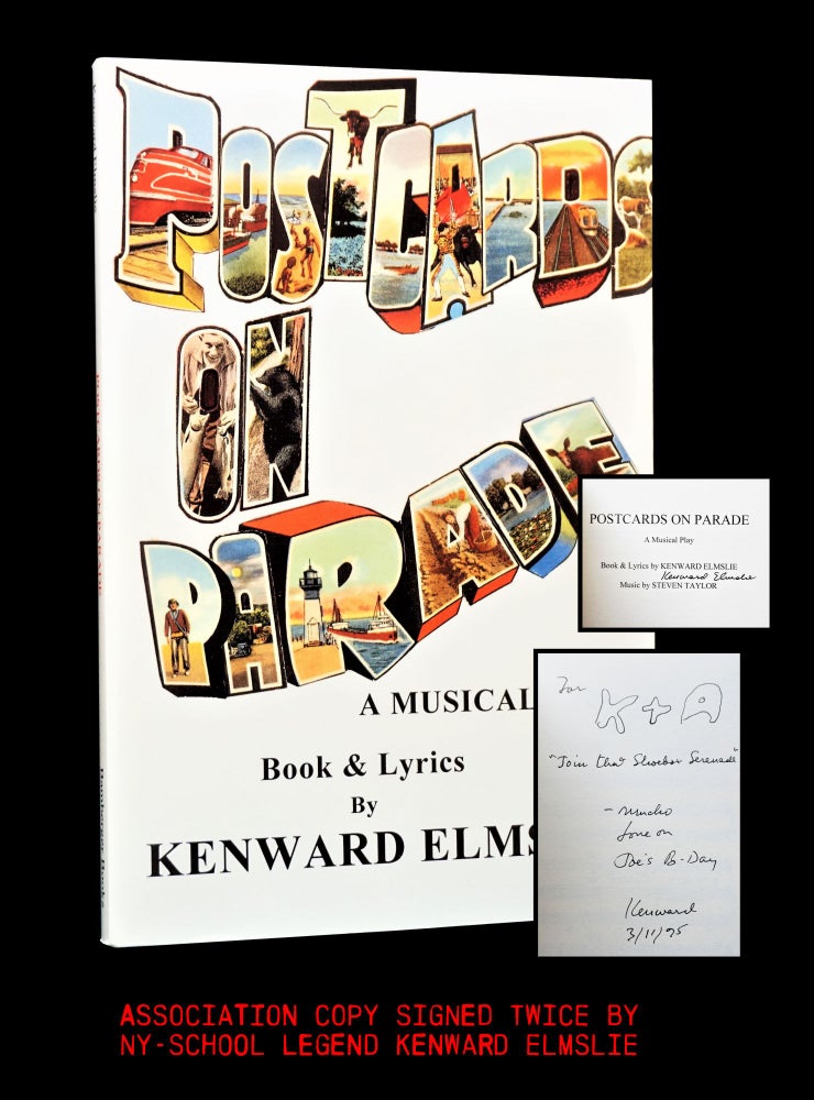 Item #3655] Postcards on Parade: A Musical Play with: Ephemera. Kenward Elmslie