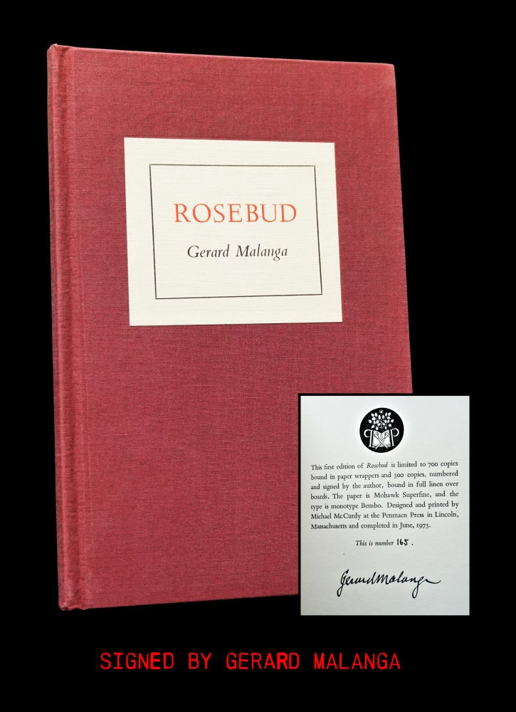 Item #3682] Rosebud with: Ephemera. Gerard Malanga