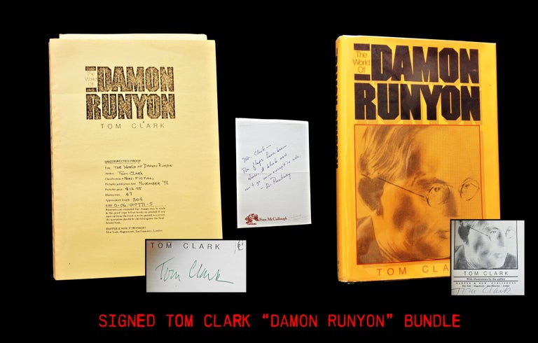 Item #3770] The World of Damon Runyon (Two Editions + Ephemera). Tom Clark