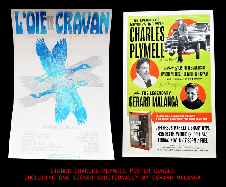 Item #3802] Two Signed Posters. Charles Plymell, Gerard Malanga