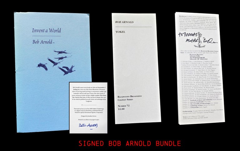 Item #3890] Broadside: "Yokel" with: Invent a World. Bob Arnold