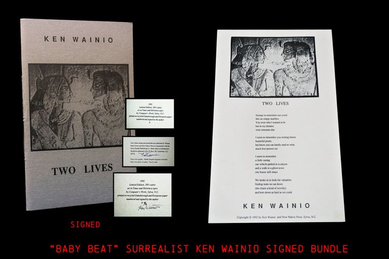 Item #3907] Two Lives: Two Chapbook Editions & One Broadside Edition. Ken Wainio