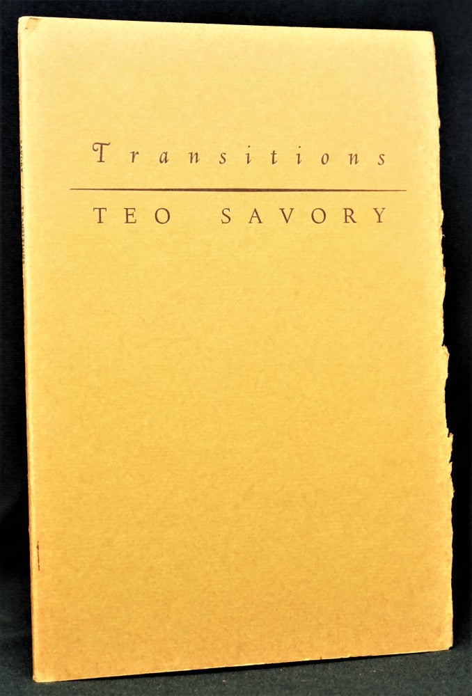 Item #3940] Transitions. Teo Savory