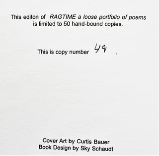 Ragtime: a loose portfolio of poems