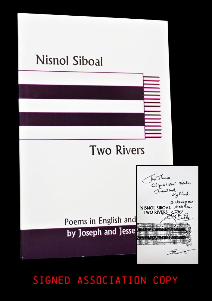 Item #4029] Nisnol Siboal/ Two Rivers: Poems in English and Abenaki. Joseph Bruchac, Jesse Bruchac