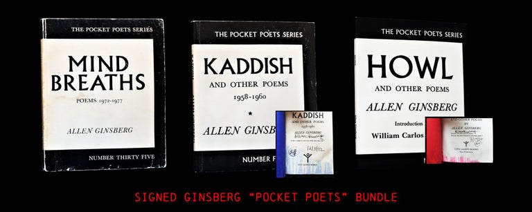 Item #4044] An Allen Ginsberg Bundle: Howl and Other Poems, with: Kaddish and Other Poems, with:...