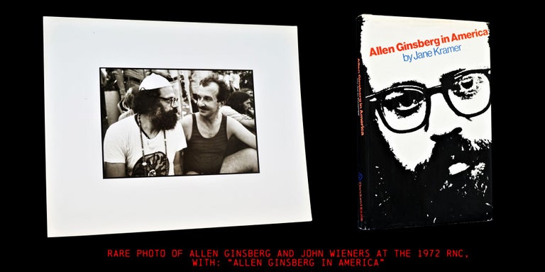 Item #4059] Original Photograph of Allen Ginsberg with John Wieners with: Allen Ginsberg in...