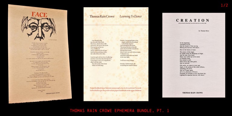 Item #4070] The Thomas Rain Crowe Broadside Collection (Part I). Thomas Rain Crowe