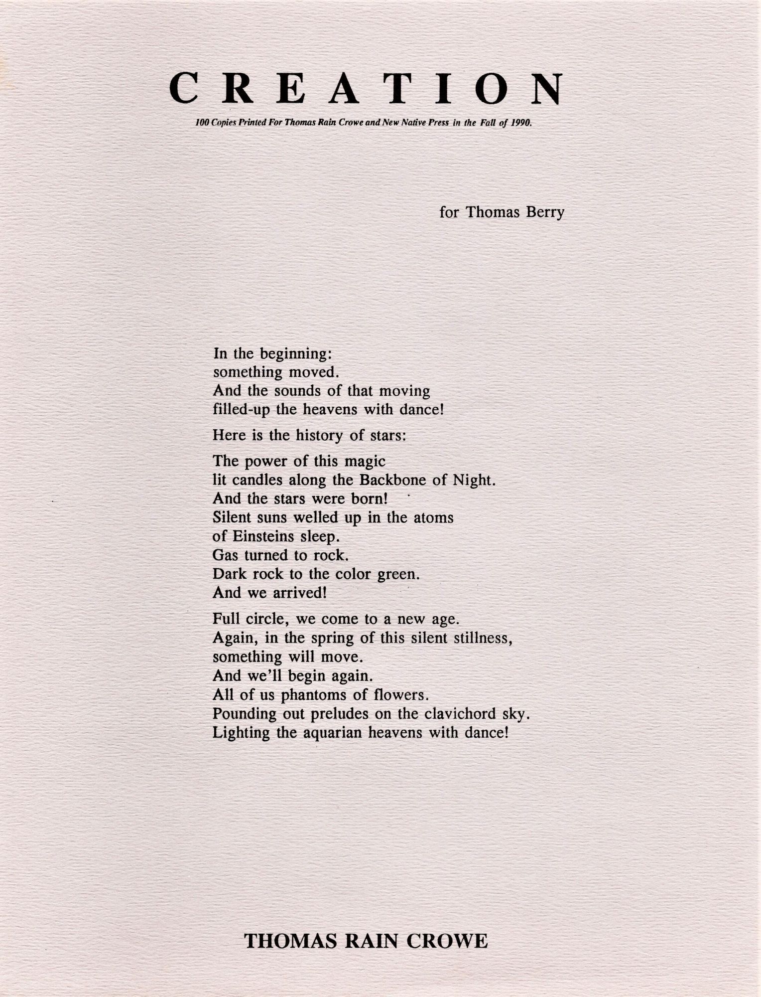Thomas Rain The Thomas Rain Crowe Broadside Collection Part I | Thomas Rain Crowe ...