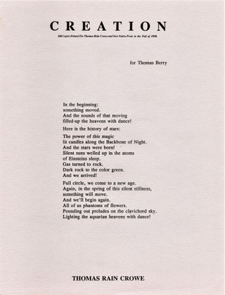 The Thomas Rain Crowe Broadside Collection (Part I)