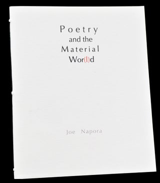 Poetry and the Material Wor(l)d (Two Editions)