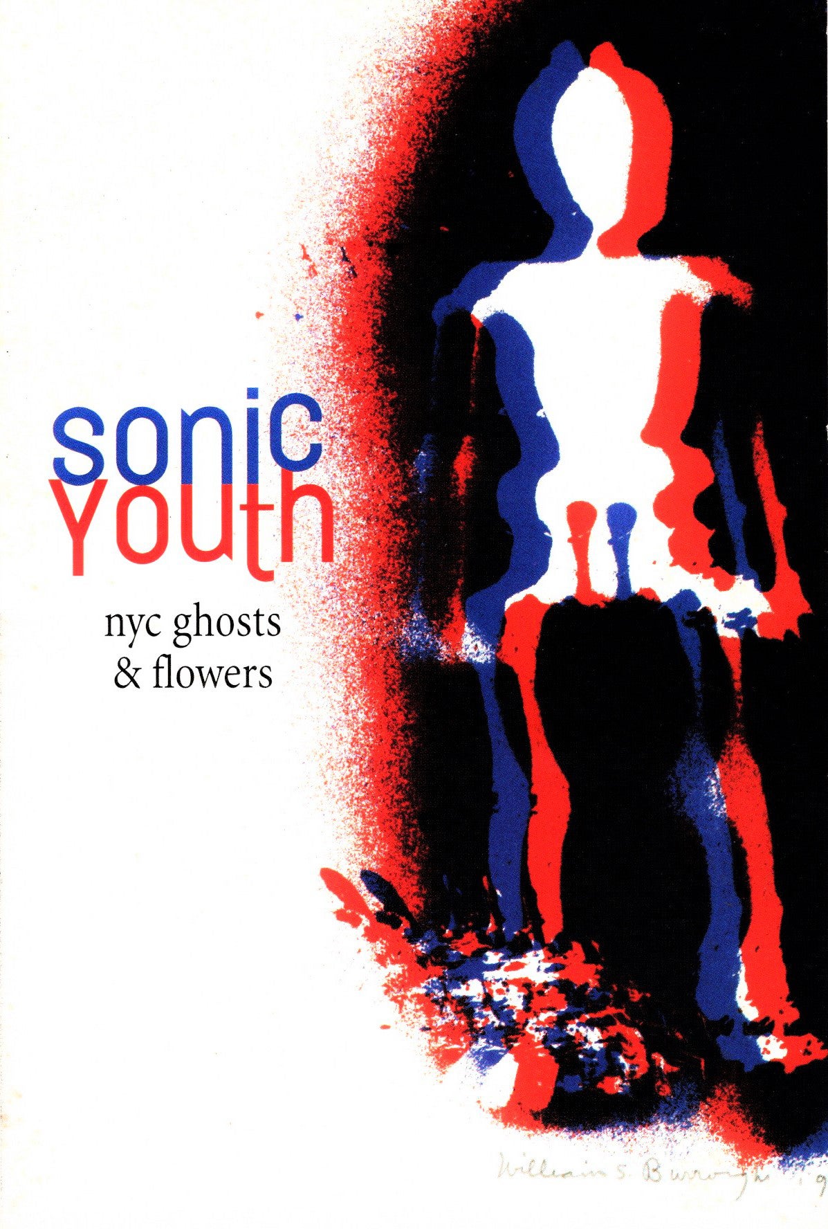 Sonic Youth Ghosts & Flowers LP Record with: Postcard by William S.  Burroughs, Thurston Moore on Third Mind Books
