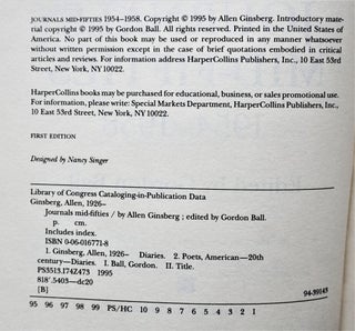 Allen Ginsberg: Journals Mid-Fifties 1954-1958
