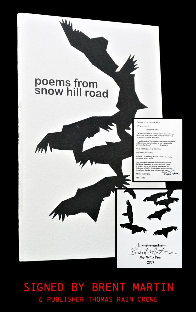 [Item #4180] Poems from Snow Hill Road. Brent Martin.