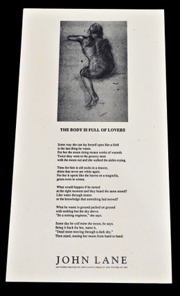 "The Body is Full of Lovers" Broadside with: "Against Information" Broadside with: Against Information and Other Poems