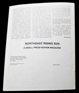 Northeast Rising Sun Vol. 2 No. 8 & 9 (Two Copies) with: Vol. 2 No. 10- Vol. 3 No. 11 with: Vol. 3 No. 12 & 13 with: Vol. 3 No. 14
