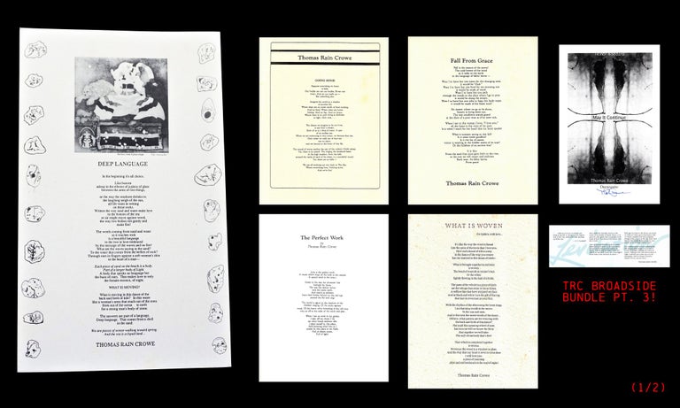 Item #4273] The Thomas Rain Crowe Broadside Collection (Part III) with: Ephemera. Thomas Rain Crowe