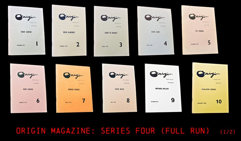 Item #4287] Origin Magazine: Fourth Series (Full Run: Issues 1-20). Cid Corman, Philippe Denis,...
