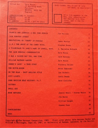 The Kerouac Connection No. 17 (Spring 1989)