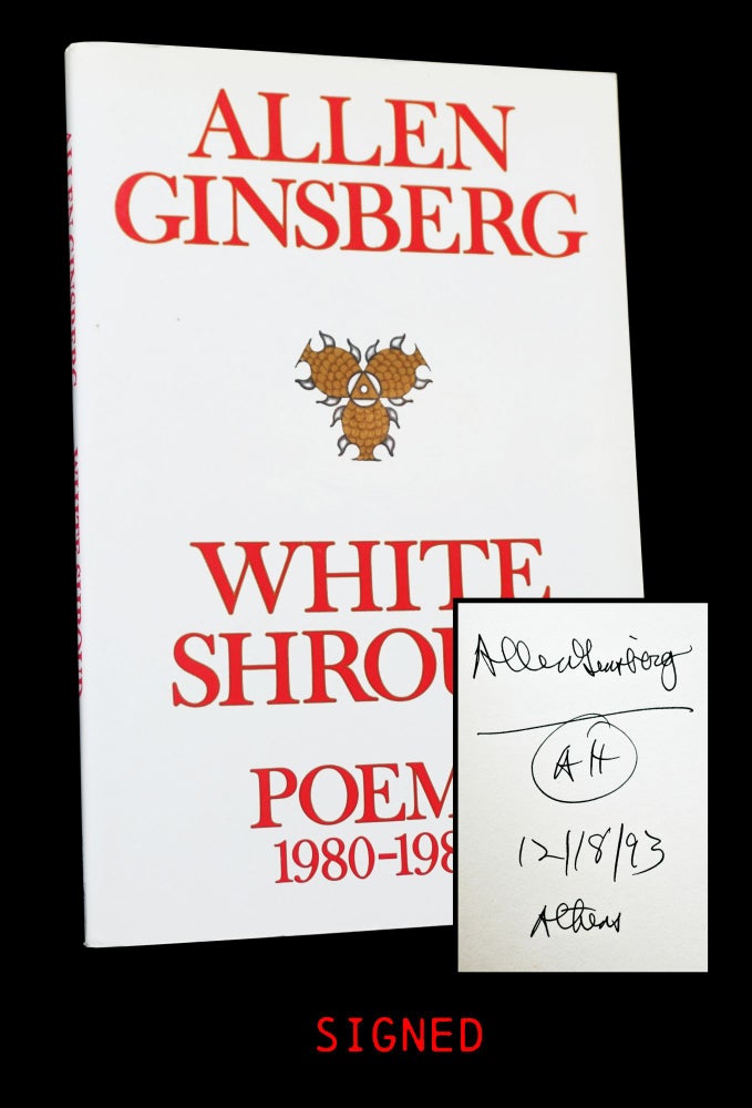 Item #4502] White Shroud: Poems 1980-1985 w/Original Publicity Photograph. Allen Ginsberg